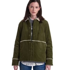 Barbour Tyneside Overshirt Sherpa green corduroy sz 10